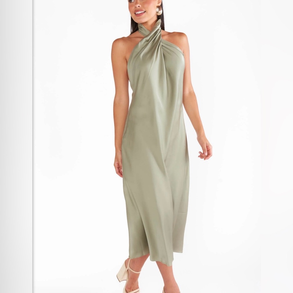 Show Me Your MuMu Jasmine Halter Midi Dress